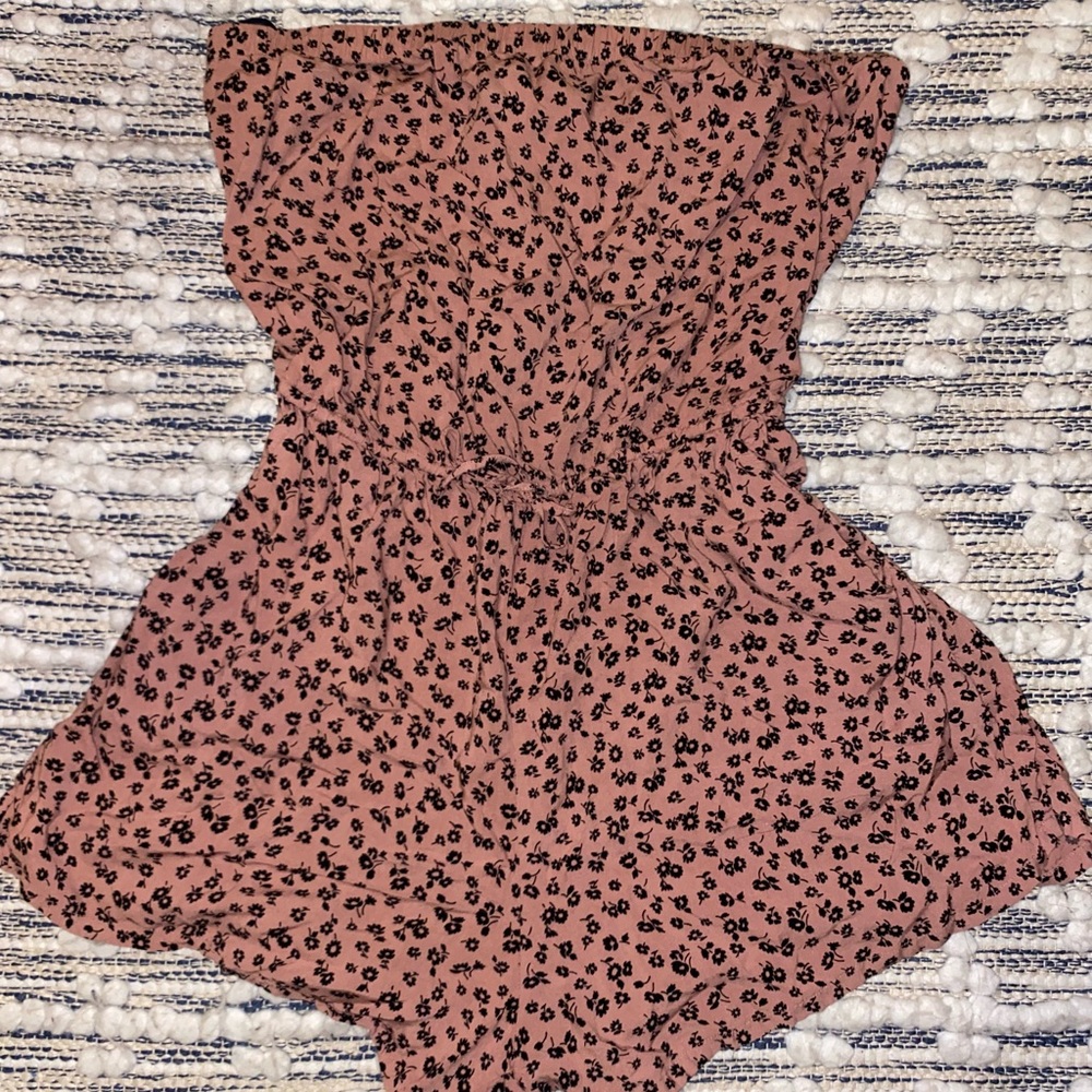 Forever 21 plus size pink floral romper.